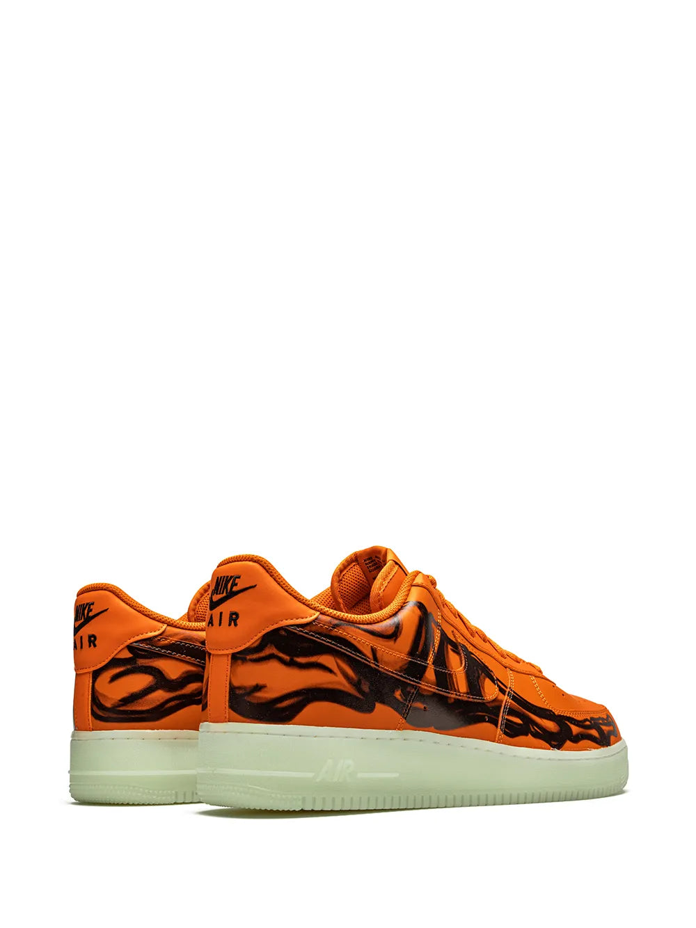 Nike Air Force 1 Low Orange Skeleton Sneakers