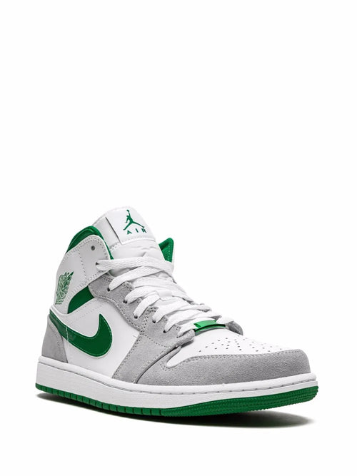 Air Jordan 1 Mid Se Grey/Pine Green/White Sneakers