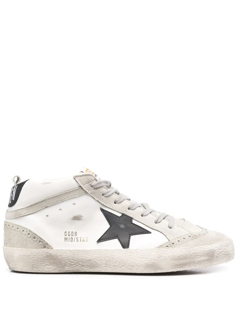 Golden Goose Mid Star Distressed-Effect Sneakers