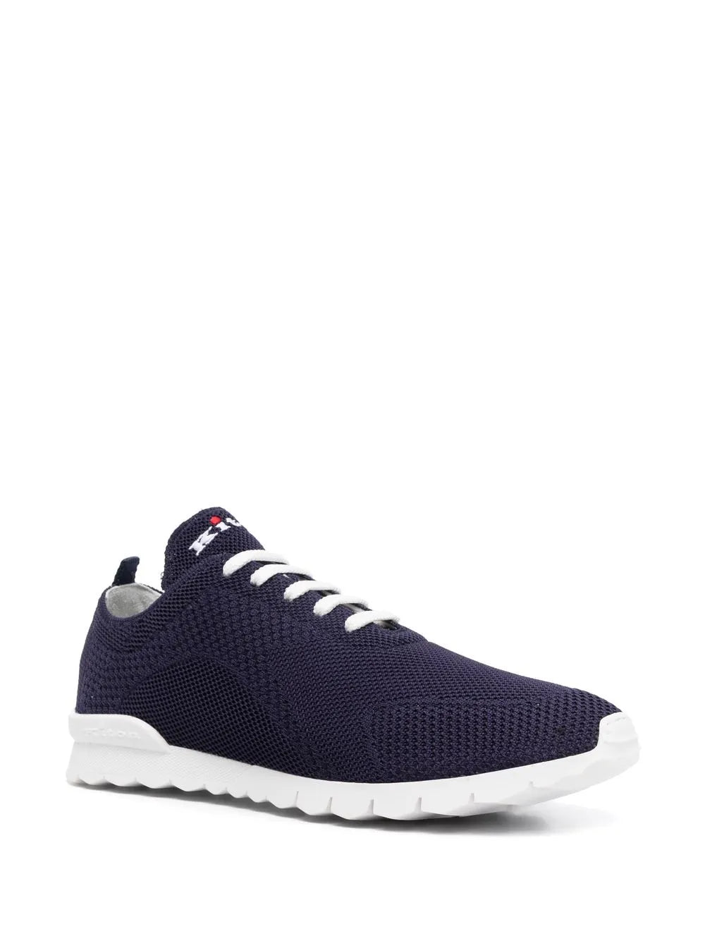 Kiton Logo-Embroidered Knit Sneakers