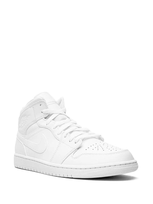 Air Jordan 1 Mid Triple White Sneakers