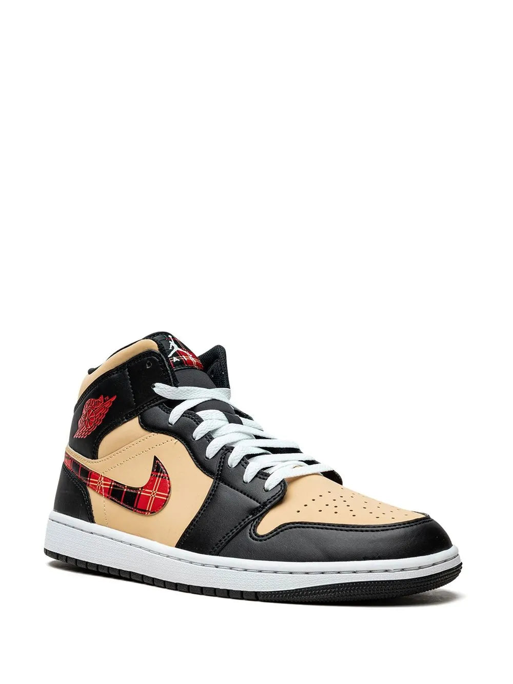 Air Jordan 1 Mid Se Tartan Swoosh Sneakers