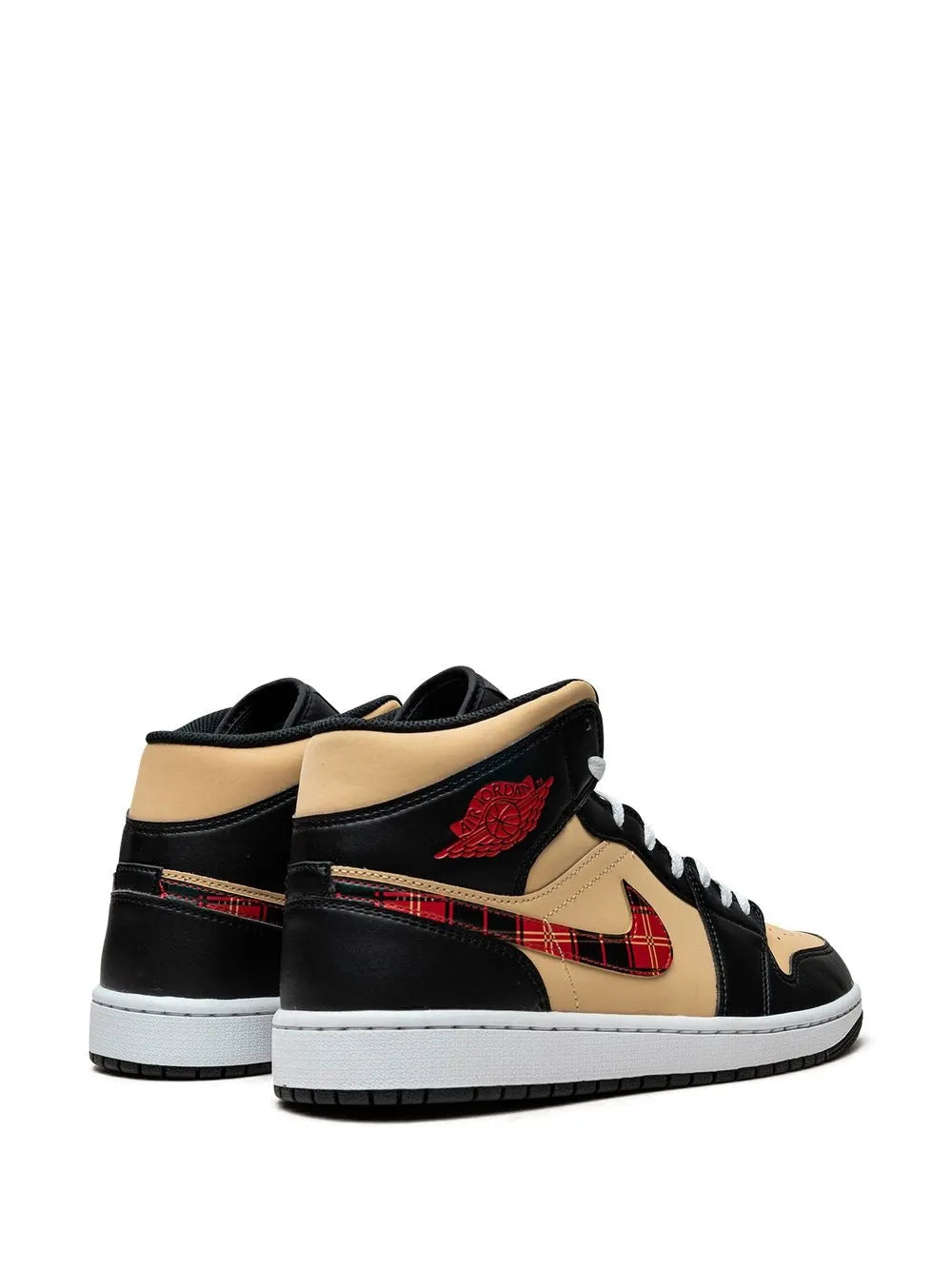 Air Jordan 1 Mid Se Tartan Swoosh Sneakers