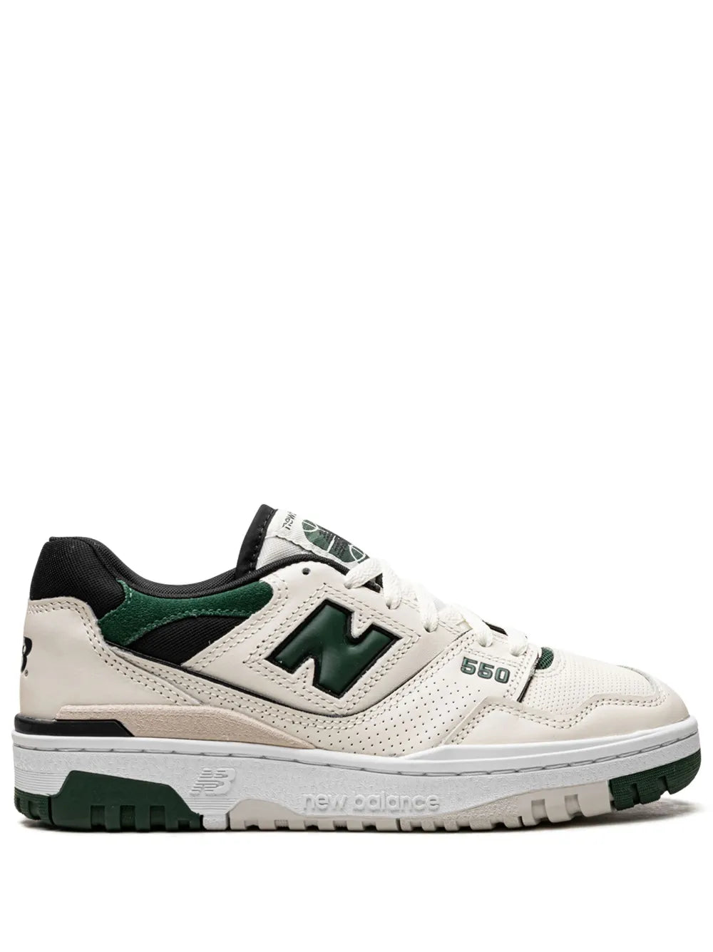 New Balance 550 Sea Salt Pine Green Sneakers