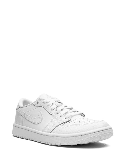 Air Jordan 1 Retro Low Golf White Croc Sneakers