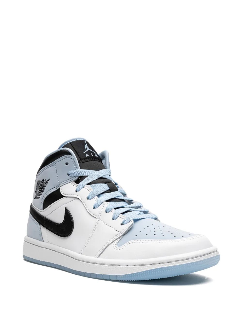 Air Jordan 1 Mid Se White/Ice Blue-Black Sneakers