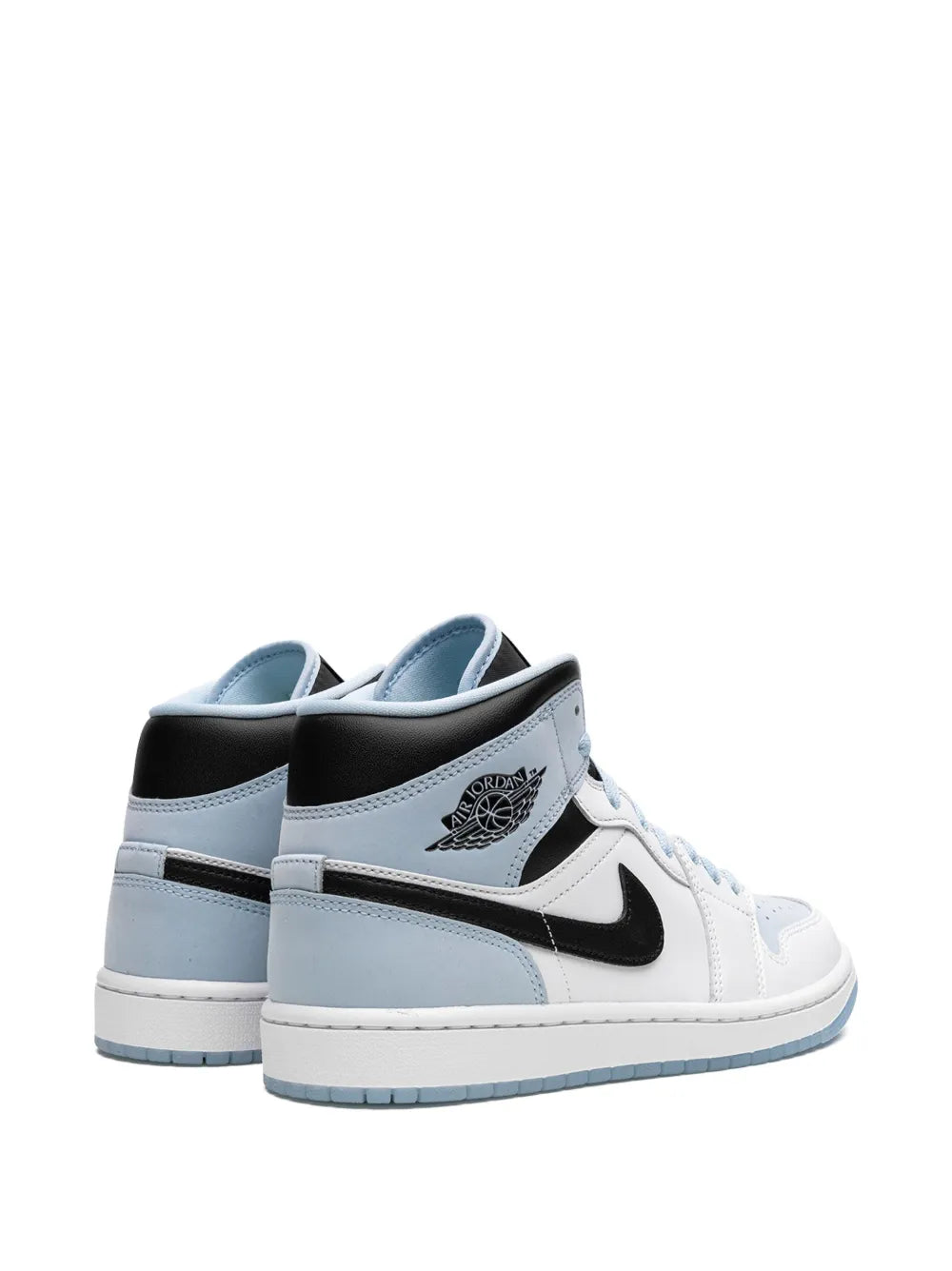 Air Jordan 1 Mid Se White/Ice Blue-Black Sneakers