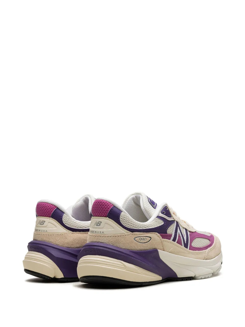 New Balance 990V6 Made In Usa - Macadamia Nut Magenta Sneakers