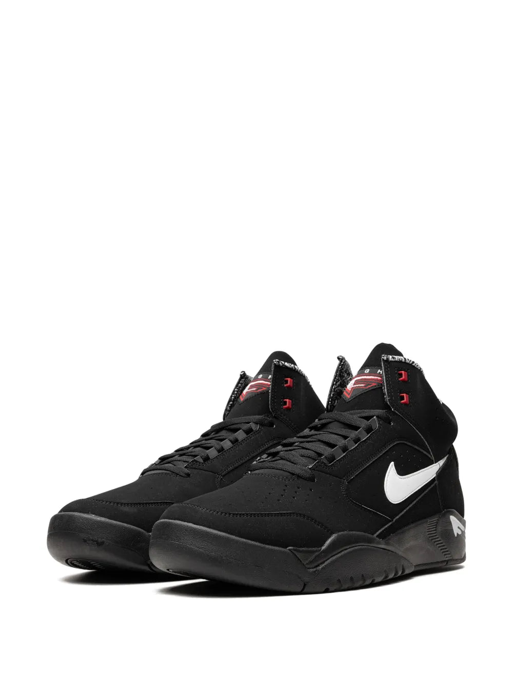 Nike Air Flight Lite Mid Black White Varsity Red Sneakers