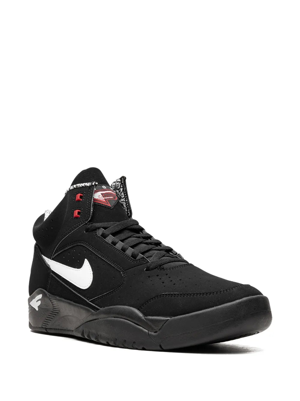 Nike Air Flight Lite Mid Black White Varsity Red Sneakers