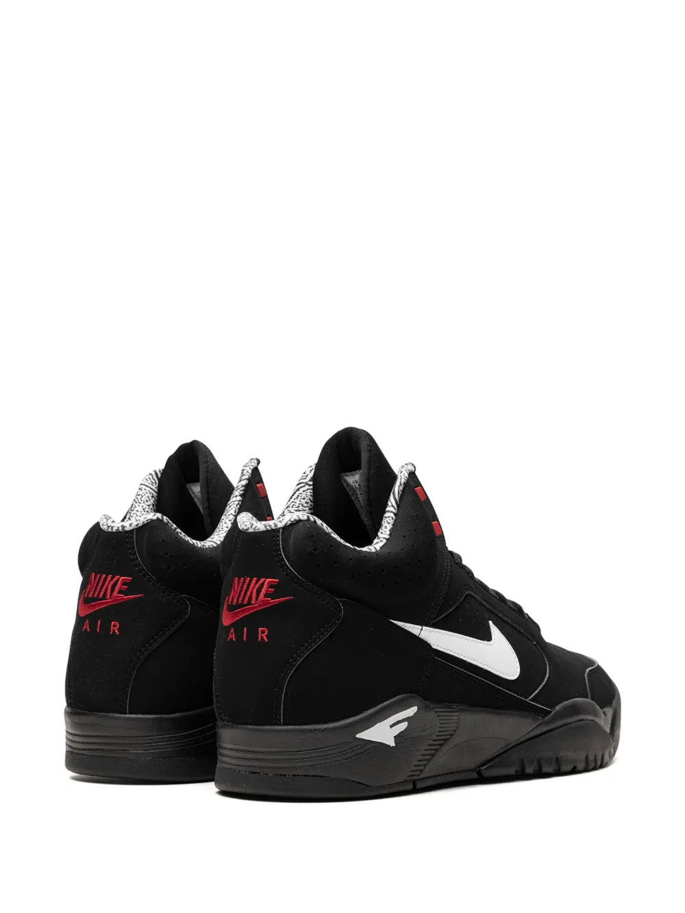 Nike Air Flight Lite Mid Black White Varsity Red Sneakers