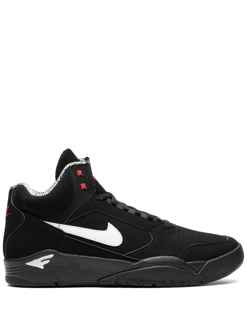 Nike Air Flight Lite Mid Black White Varsity Red Sneakers