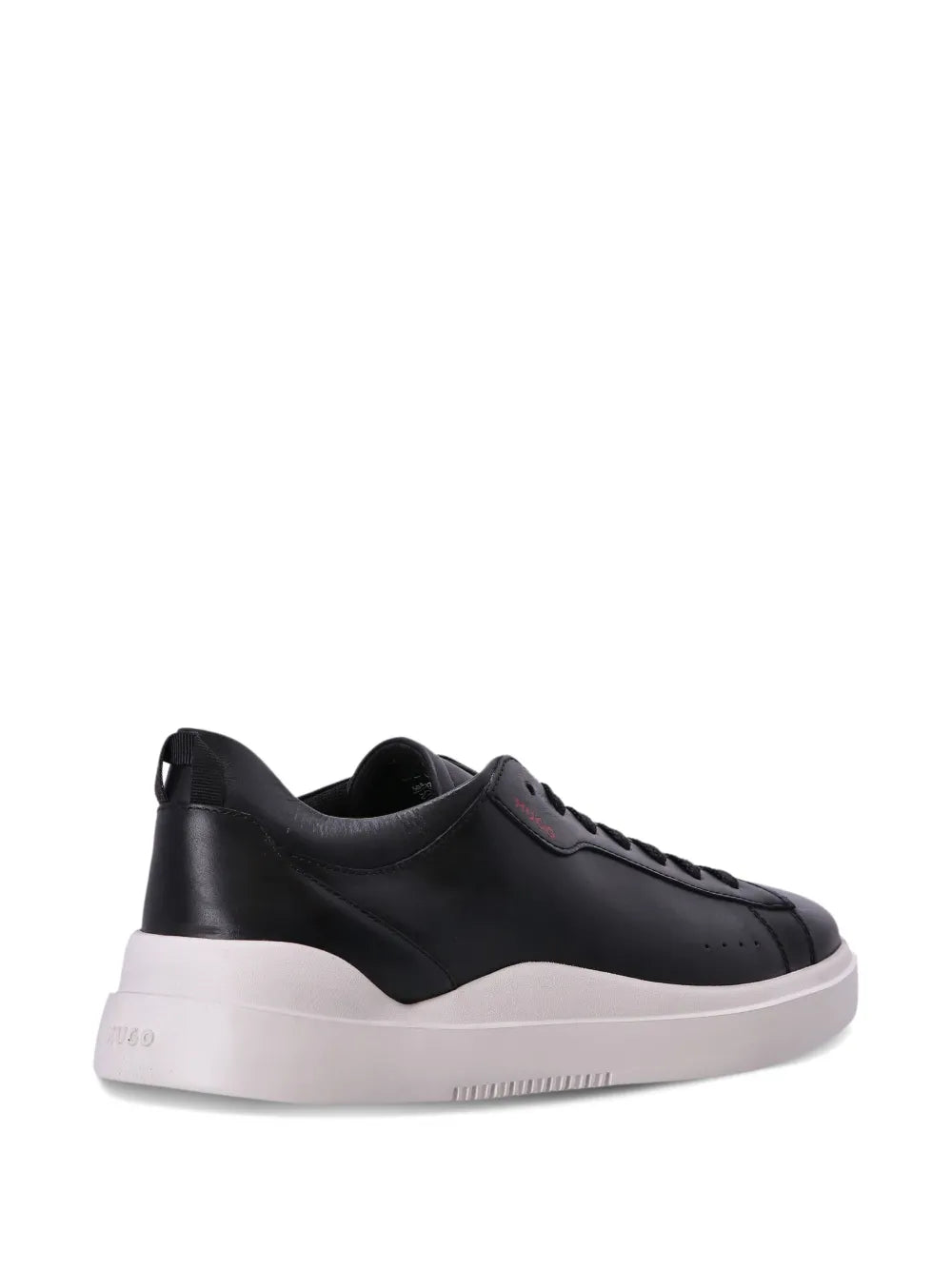 Hugo Logo-Debossed Leather Low-Top Sneakers