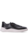 Hugo Logo-Debossed Leather Low-Top Sneakers