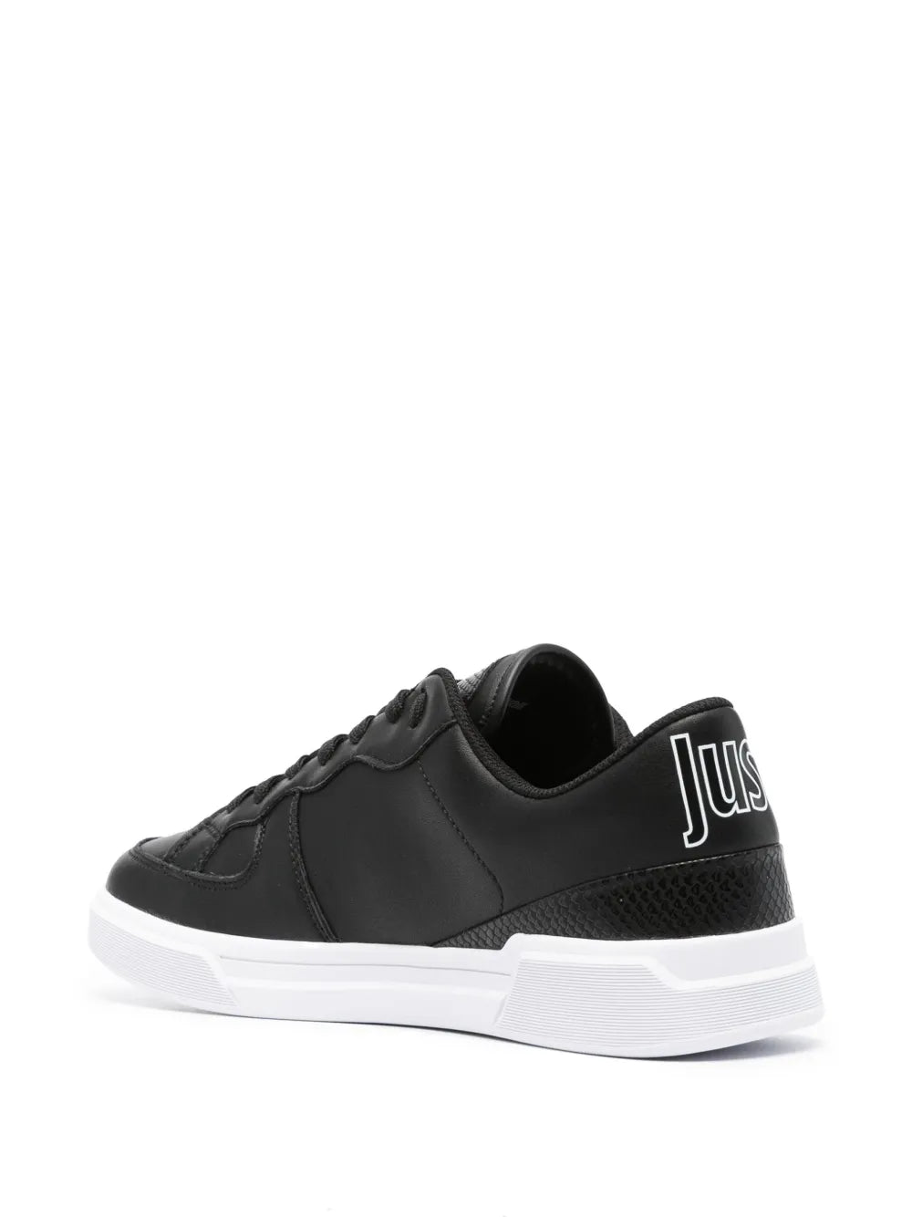 Just Cavalli Logo-Patch Leather Sneakers