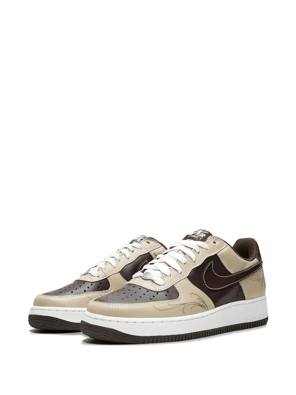 Nike Air Force 1 Embroidered Leather Sneakers