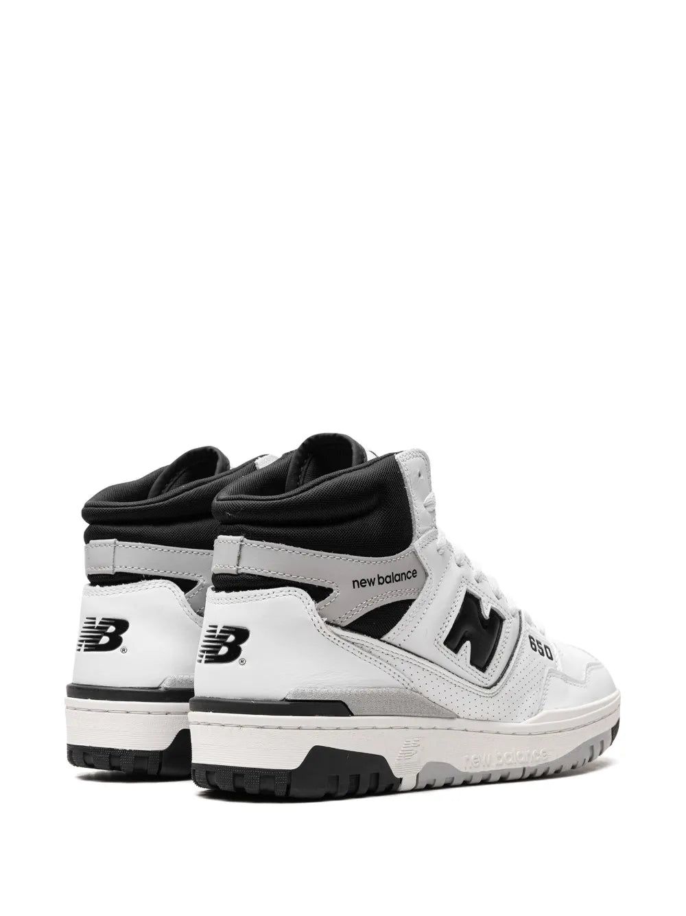 New Balance 650 White/Black High-Top Sneakers