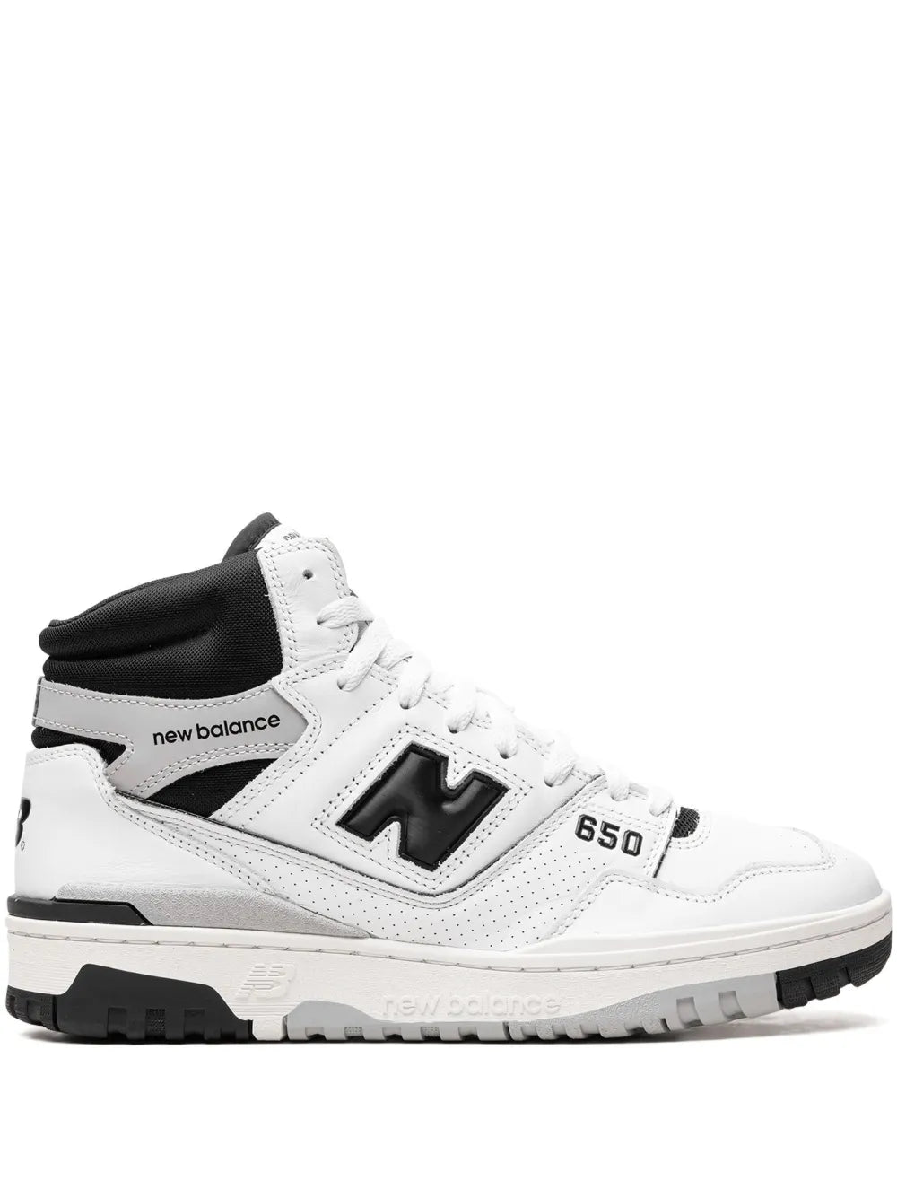 New Balance 650 White/Black High-Top Sneakers