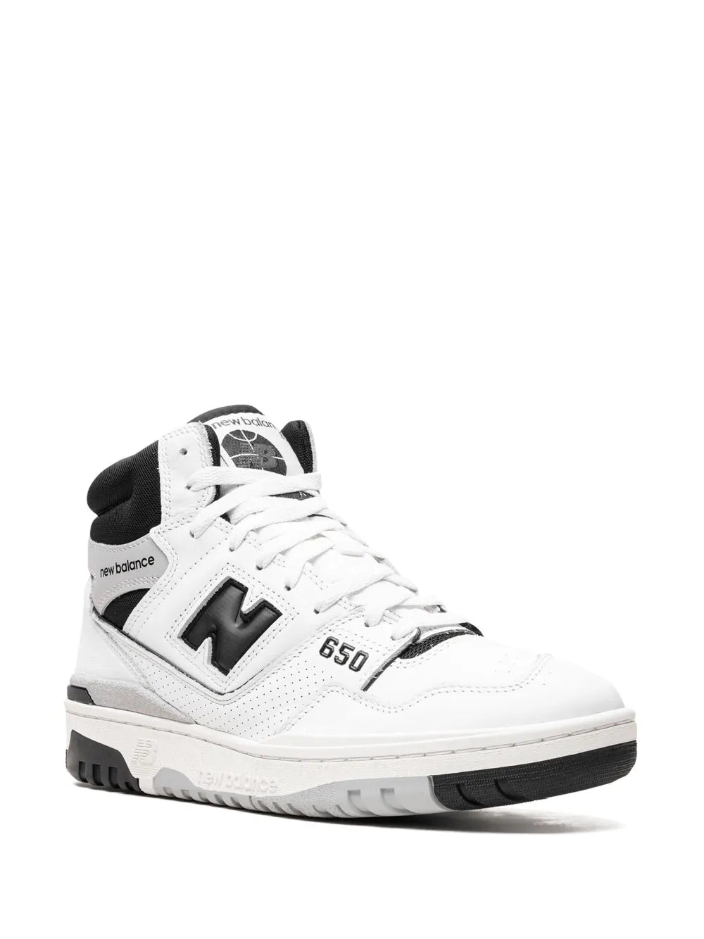 New Balance 650 White/Black High-Top Sneakers