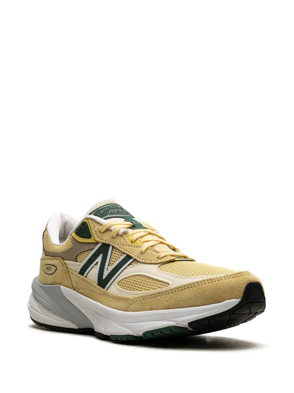 New Balance 990 Pale Yellow/Forest Green Sneakers