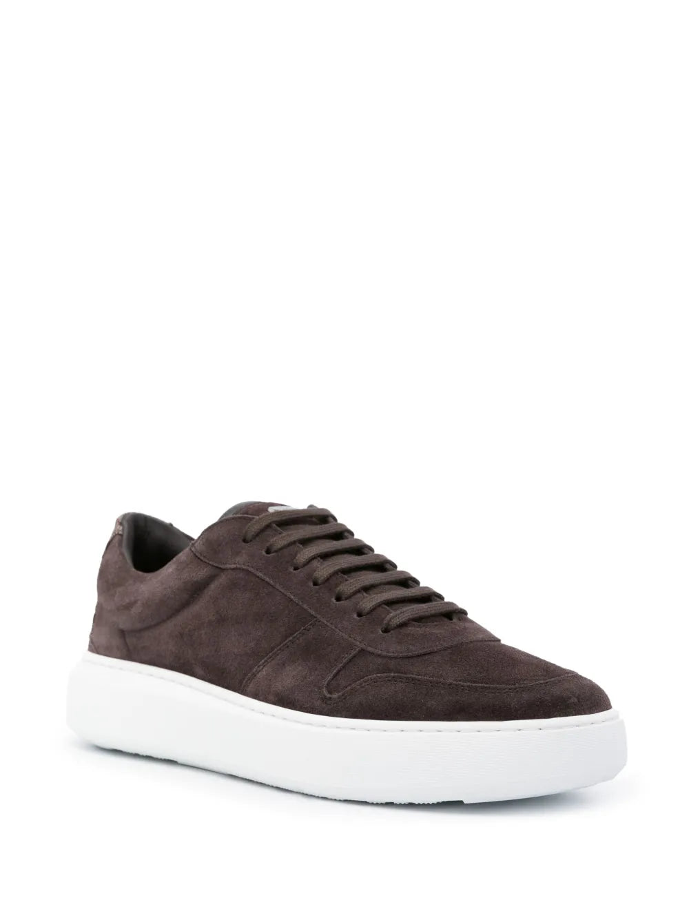 Herno Monogram-Pattern Suede Sneakers