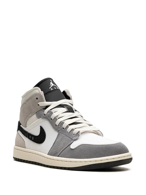 Air Jordan 1 Mid Se Craft Cement Grey Sneakers