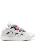 Lanvin Curb Panelled Suede Sneakers