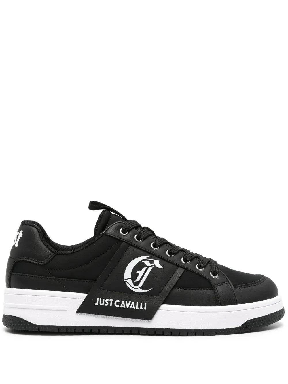 Just Cavalli Logo-Embossed Panelled Sneakers