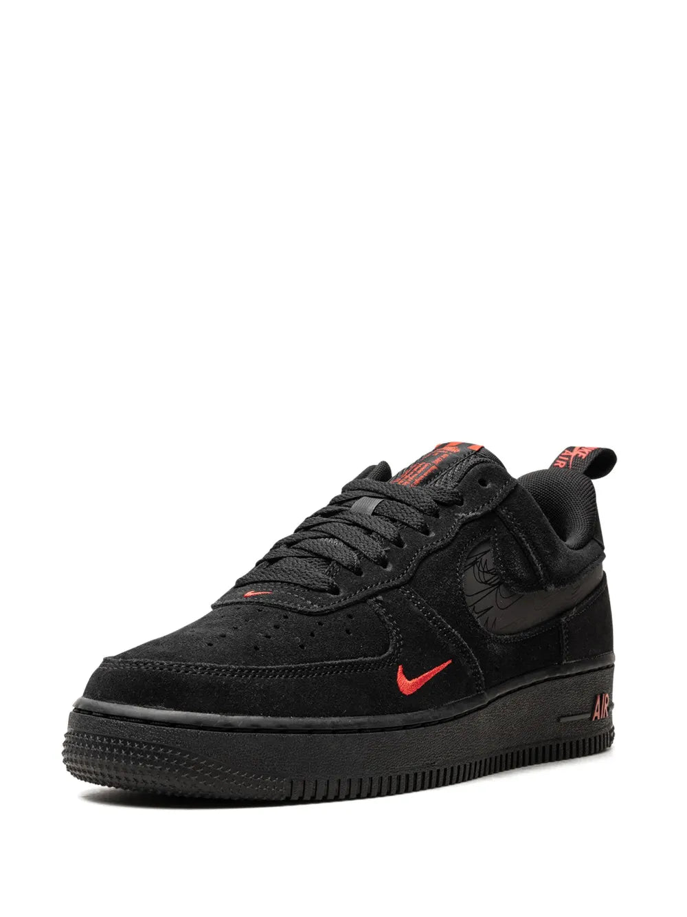Nike Air Force 1 Low Multi Swoosh Black/Crimson Sneakers