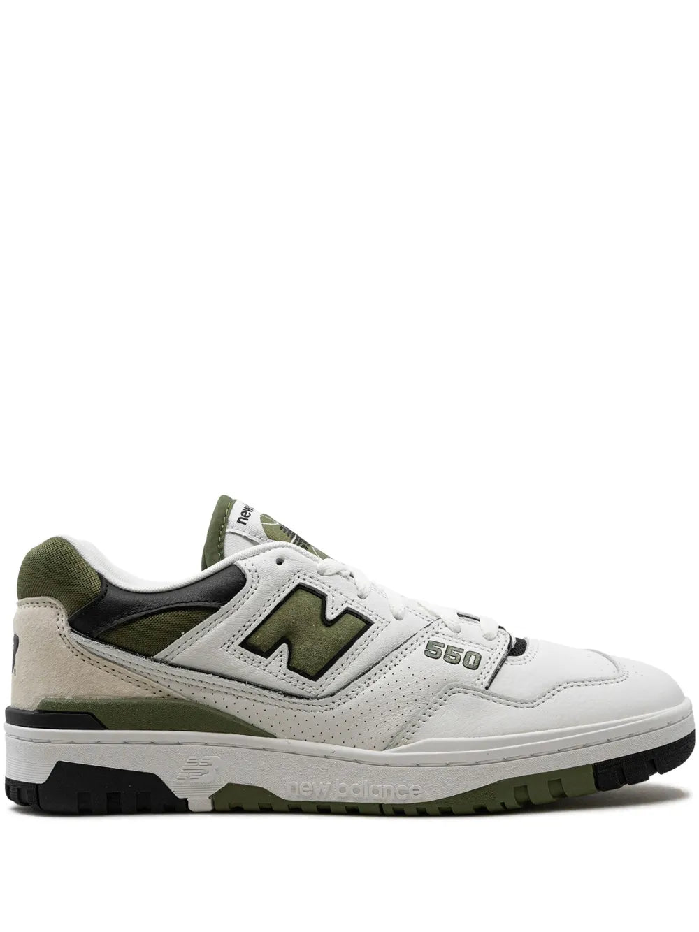 New Balance 550 White/Dark Olive Sneakers