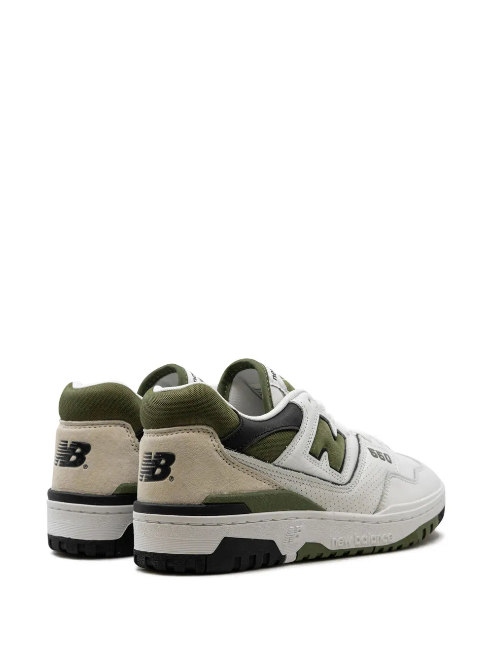 New Balance 550 White/Dark Olive Sneakers