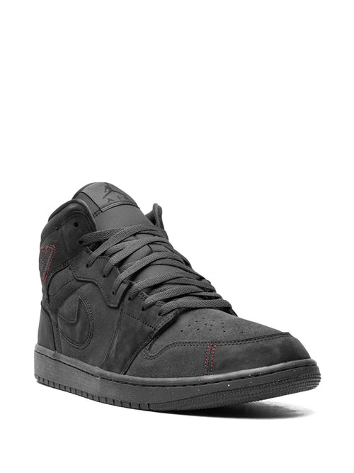 Air Jordan 1 Mid Se Craft Dark Smoke Red Sneakers