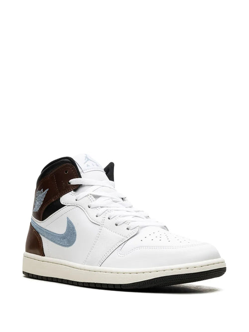 Air Jordan 1 Mid Se Brown/Blue/Grey Sneakers