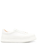 Jil Sander Lace-Up Leather Platform Sneakers
