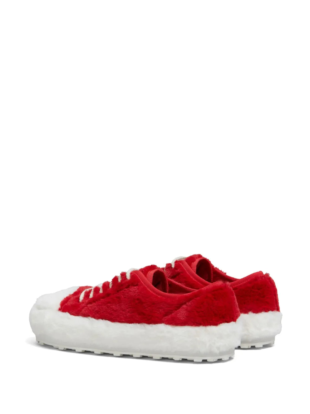 Marni Two-Tone Faux-Fur Sneakers