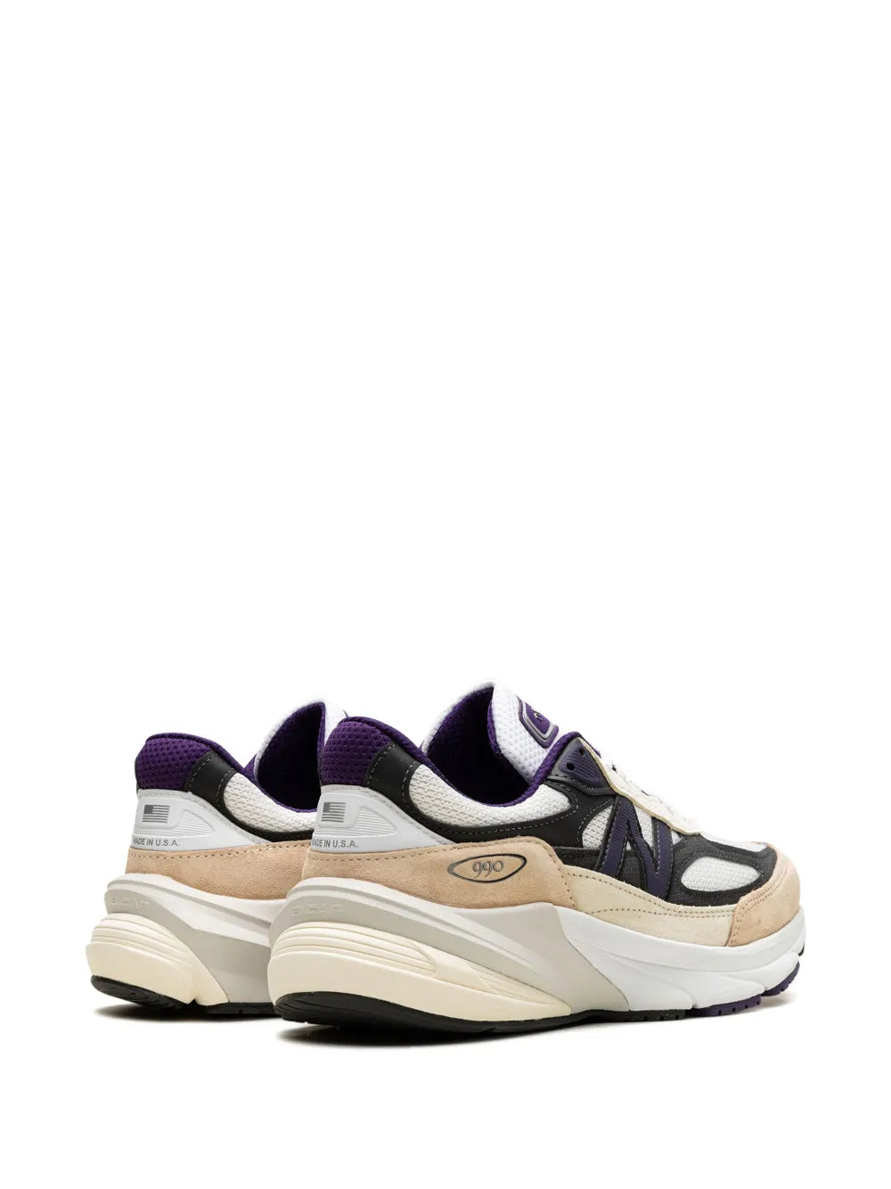 New Balance X Teddy Santis 990V6 Made In Usa - White/Black Plum Sneakers