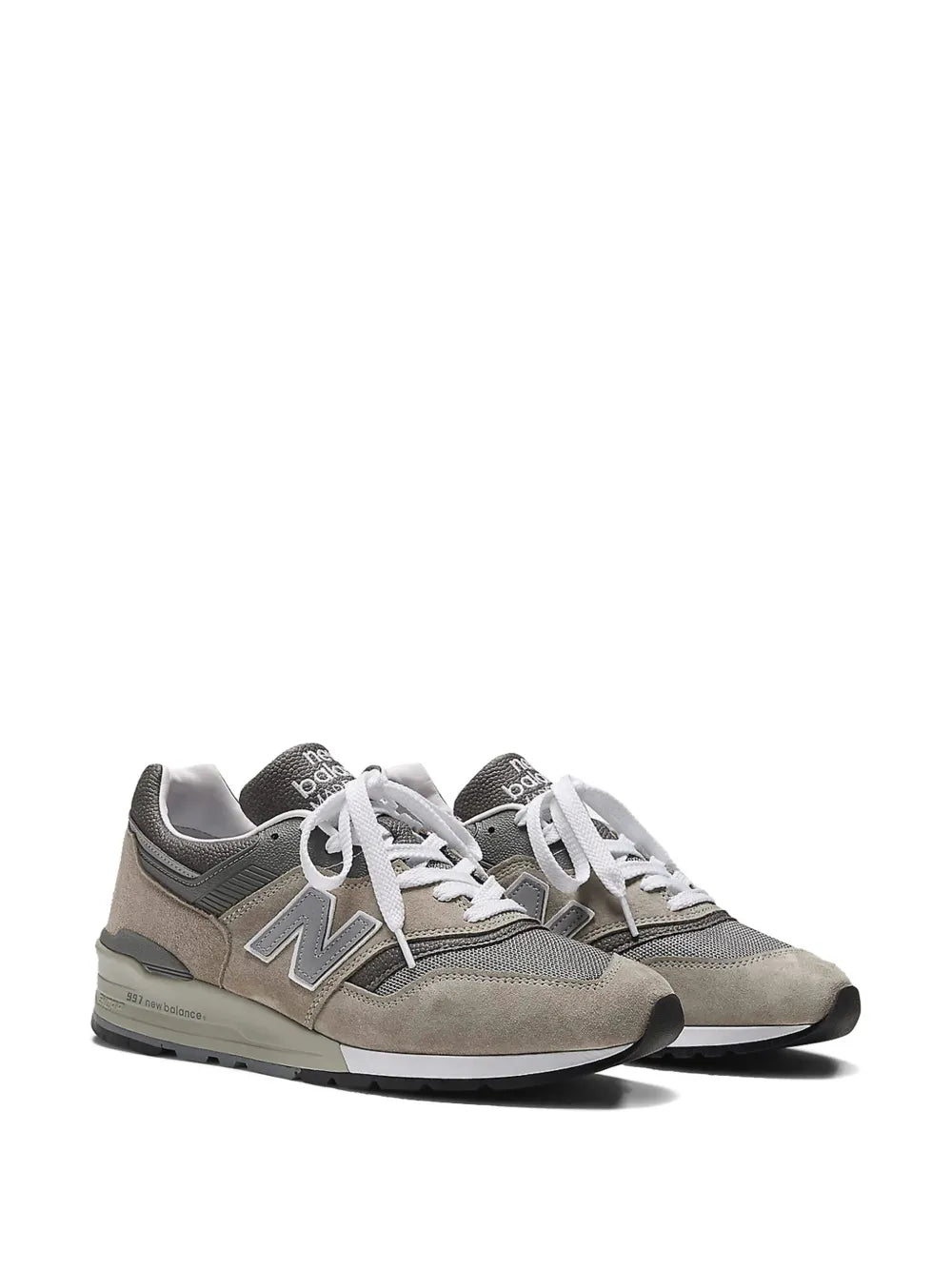 New Balance Made In Usa 997 Mesh-Panelled Suede Sneakers