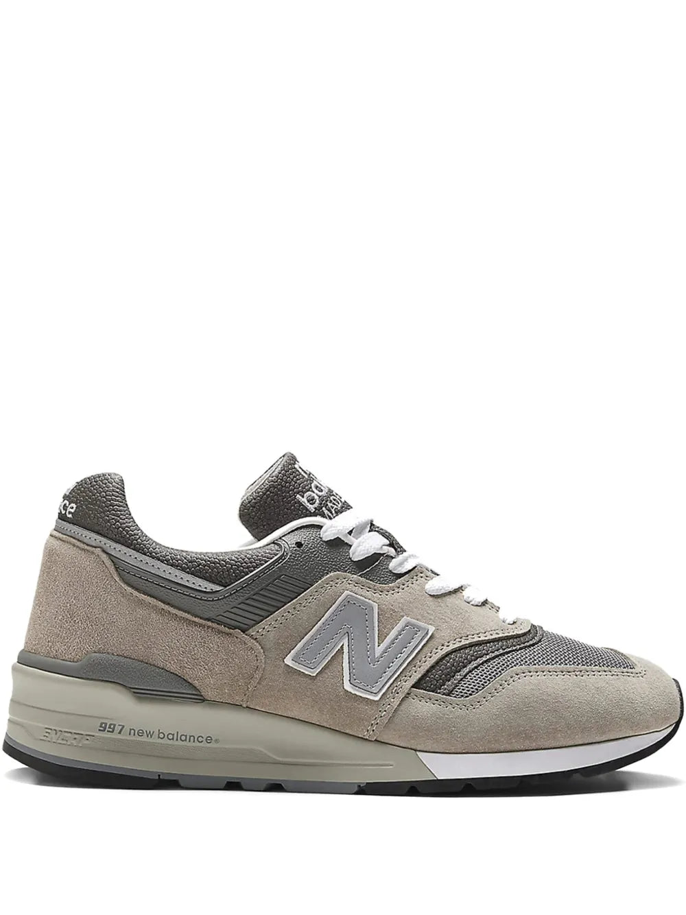 New Balance Made In Usa 997 Mesh-Panelled Suede Sneakers