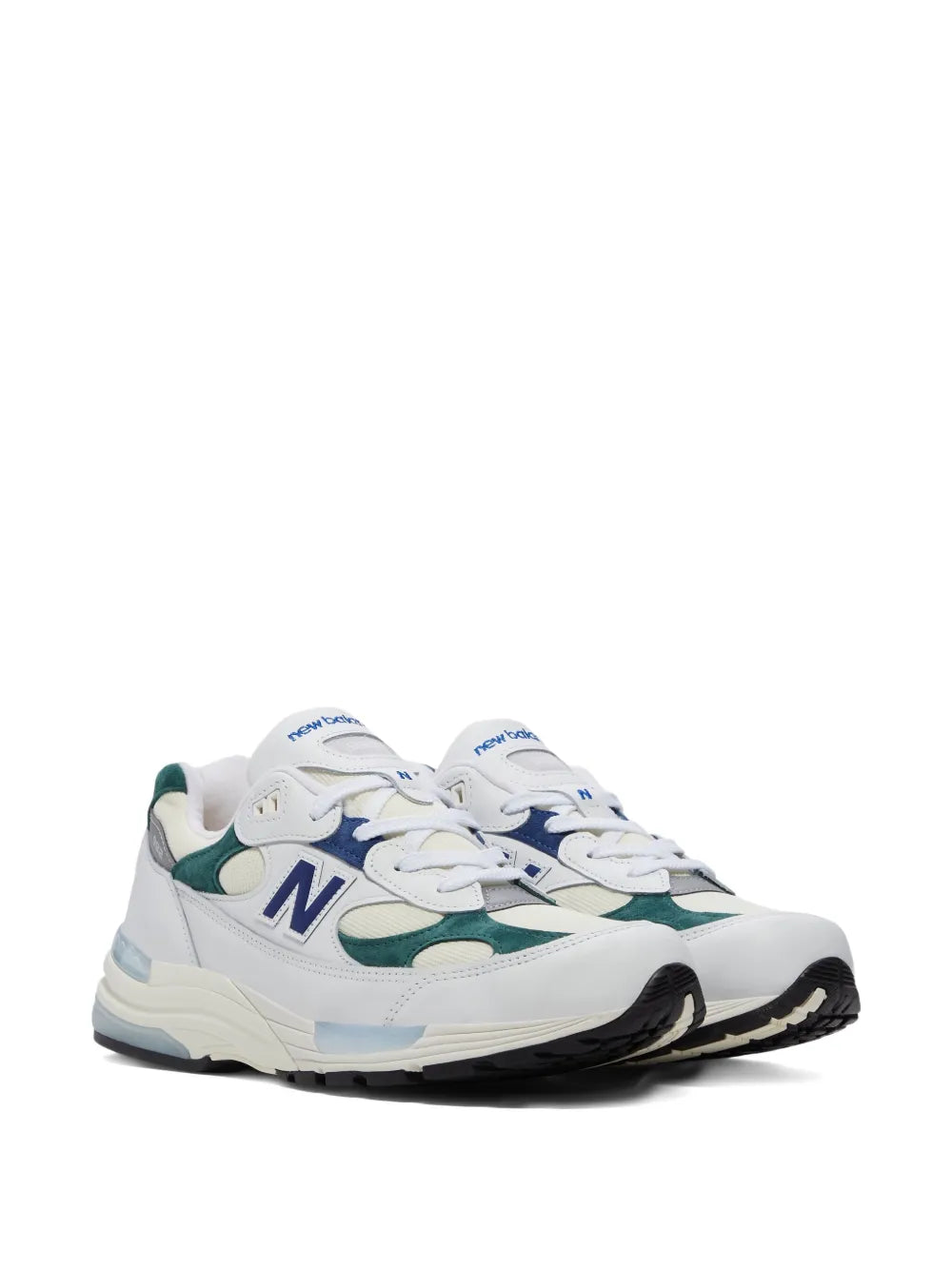 New Balance 992 Made In Usa - White Marsh Green Sneakers