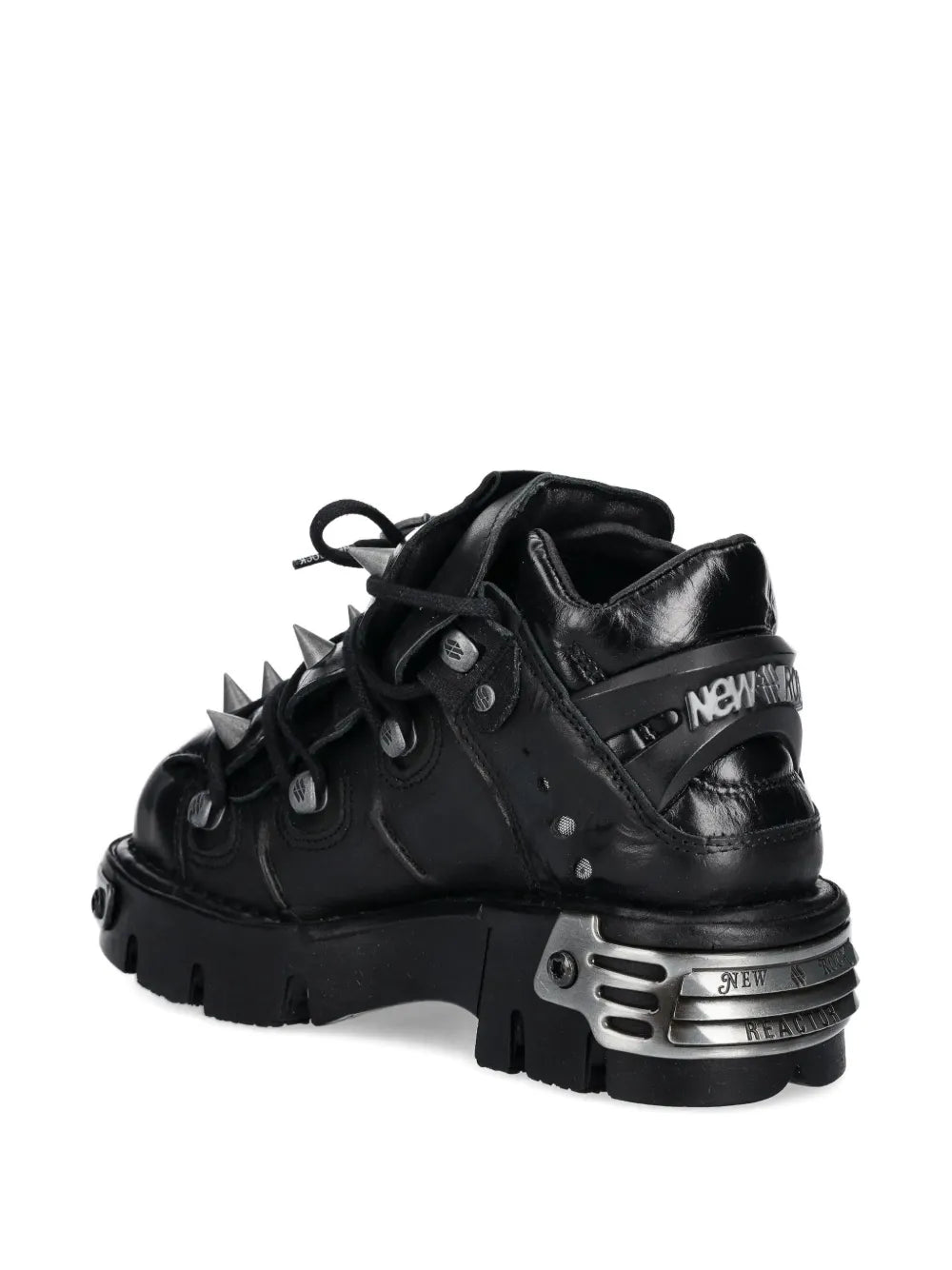 New Rock Lace-Up Stud-Details Sneakers