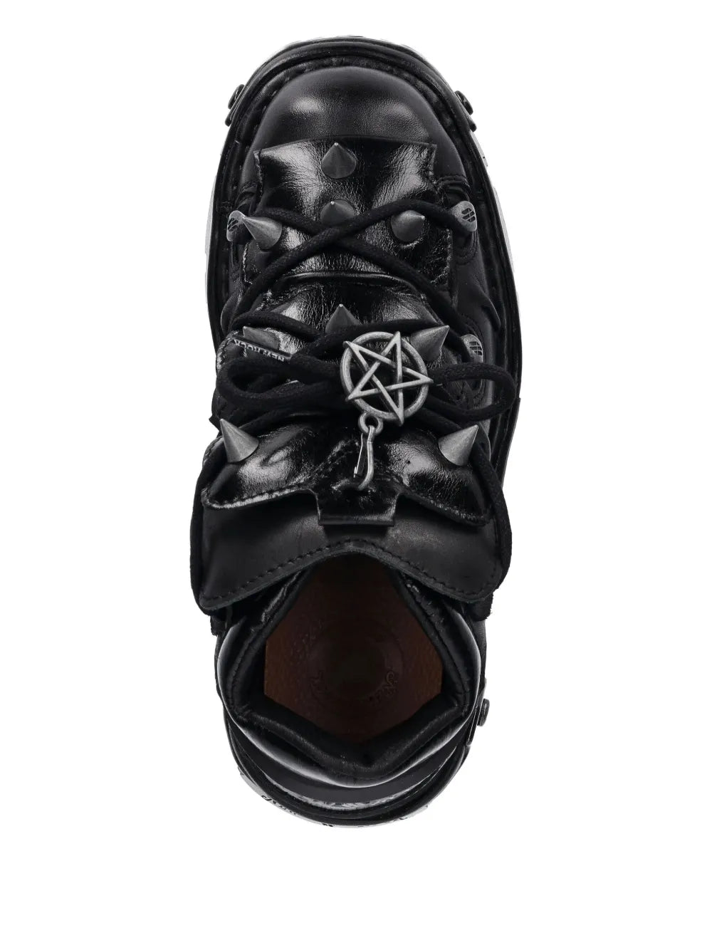 New Rock Lace-Up Stud-Details Sneakers