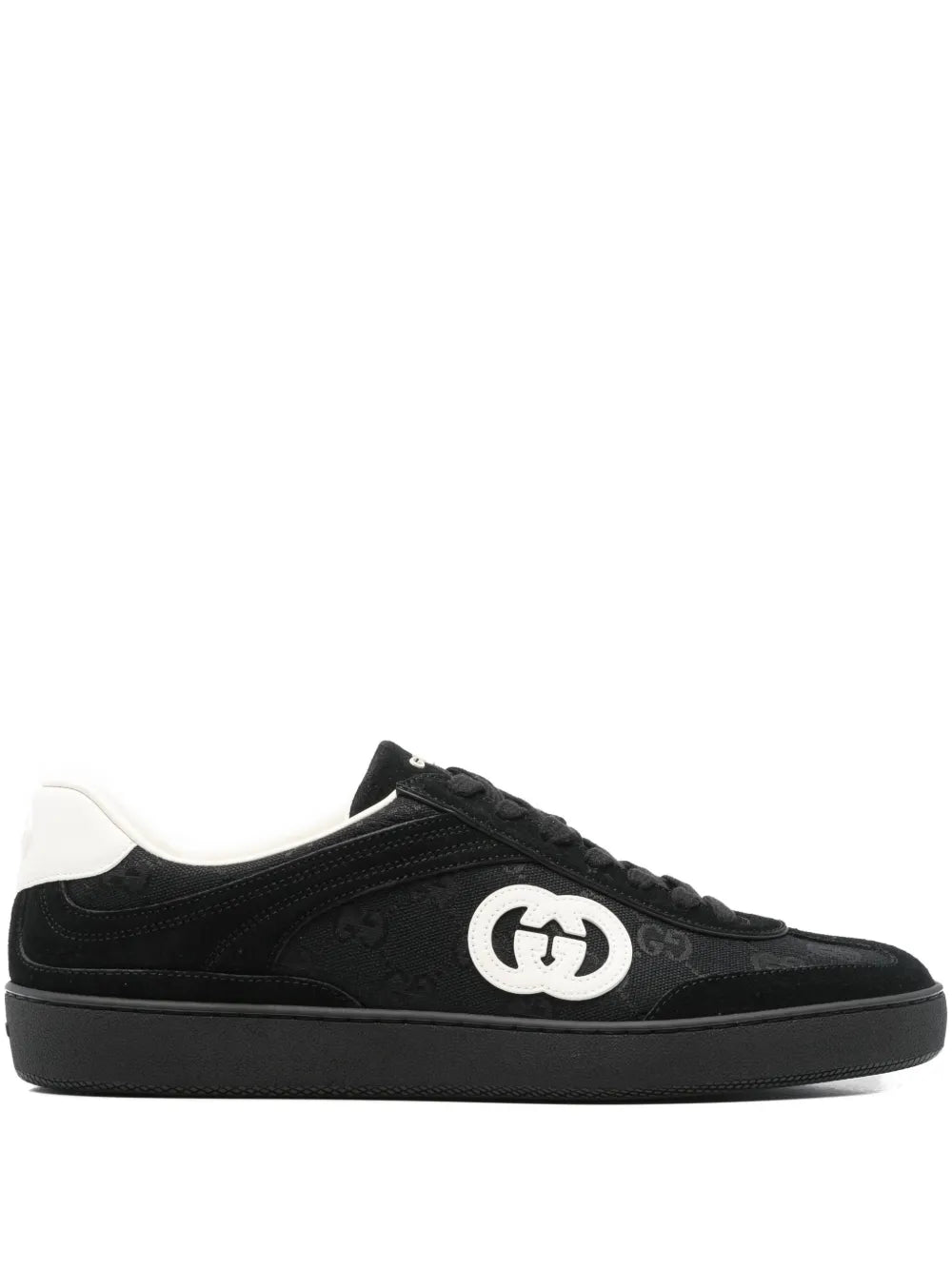 Gucci Monogram Lace-Up Sneakers