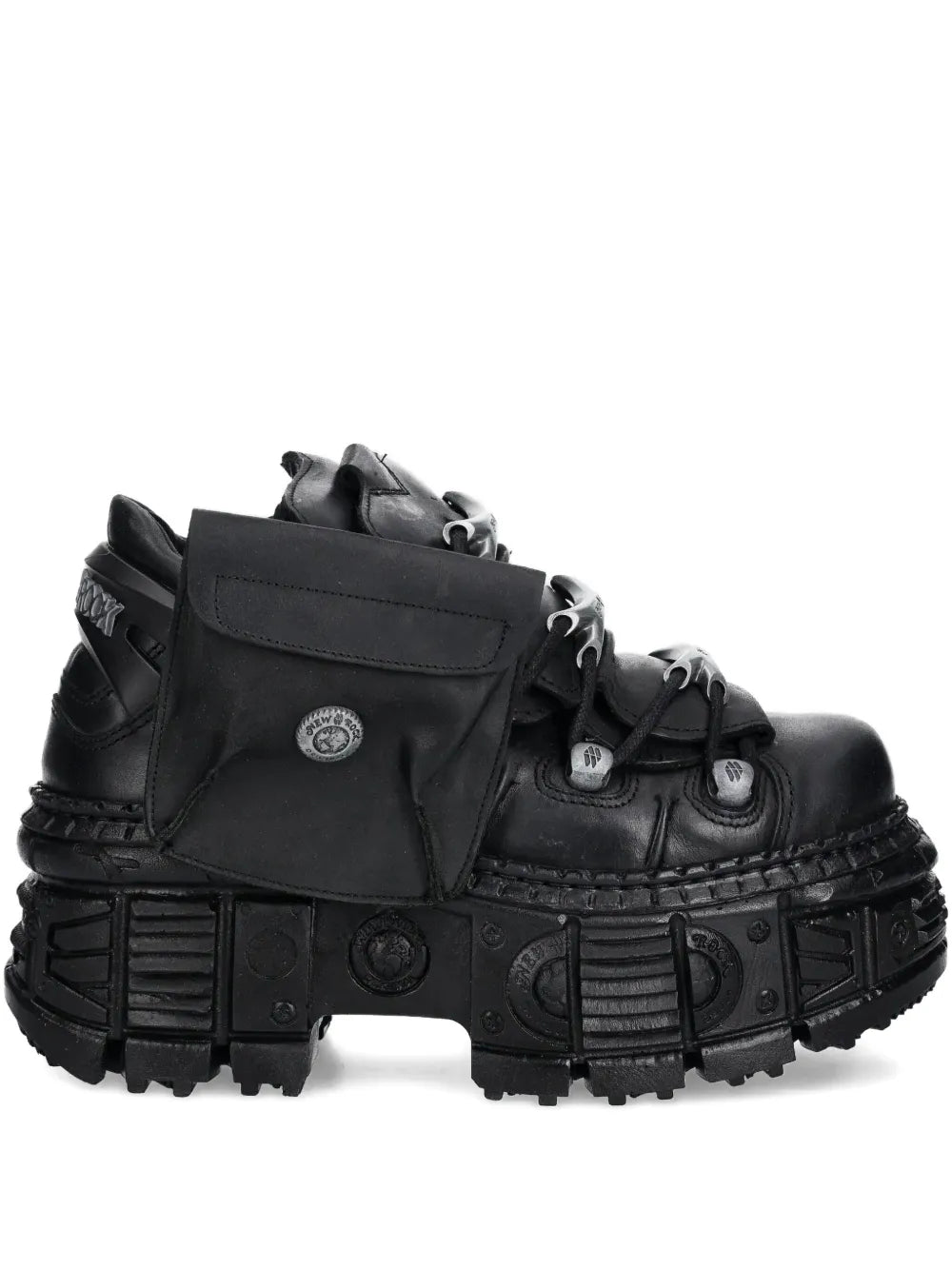 New Rock Pocket-Detail Platform Sneakers