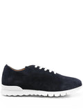 Kiton Lace-Up Suede Sneakers