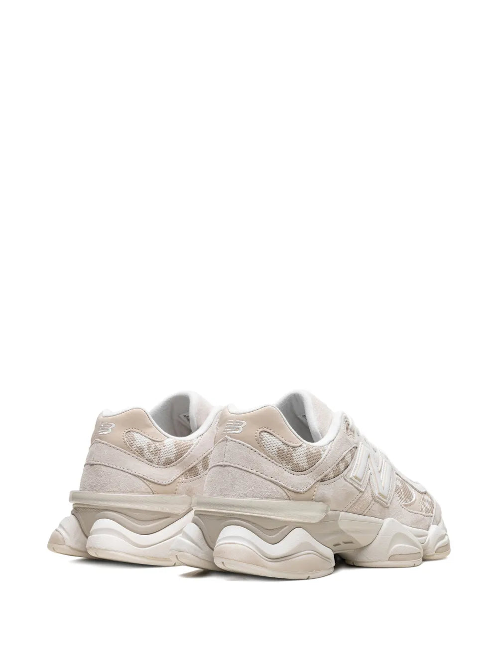 New Balance 9060 Cream Leopard Trainers