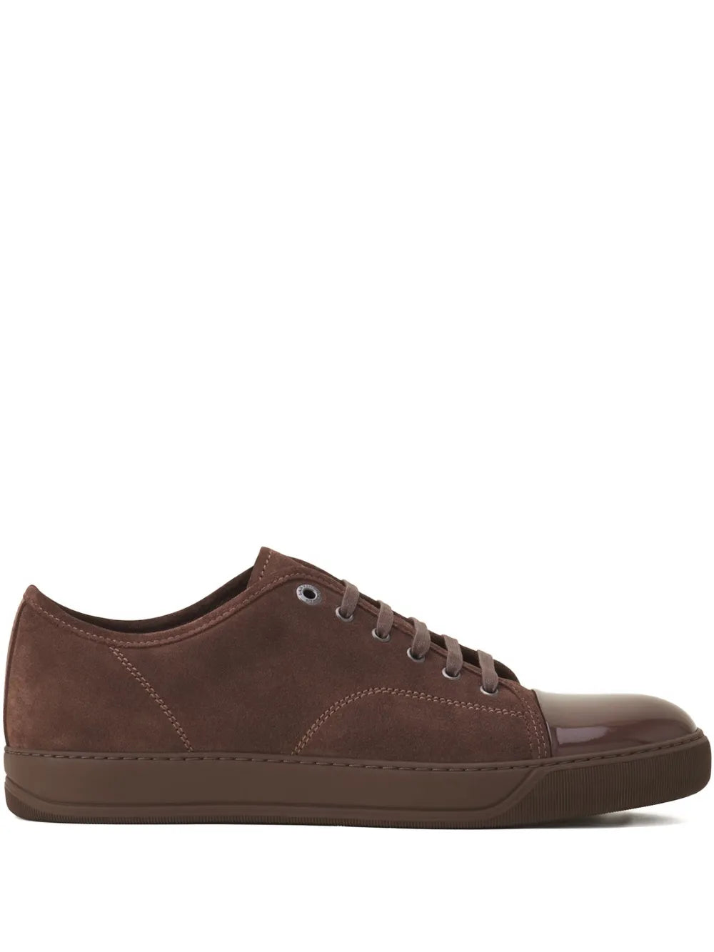 Lanvin Suede Leather Cap-Toe Sneakers