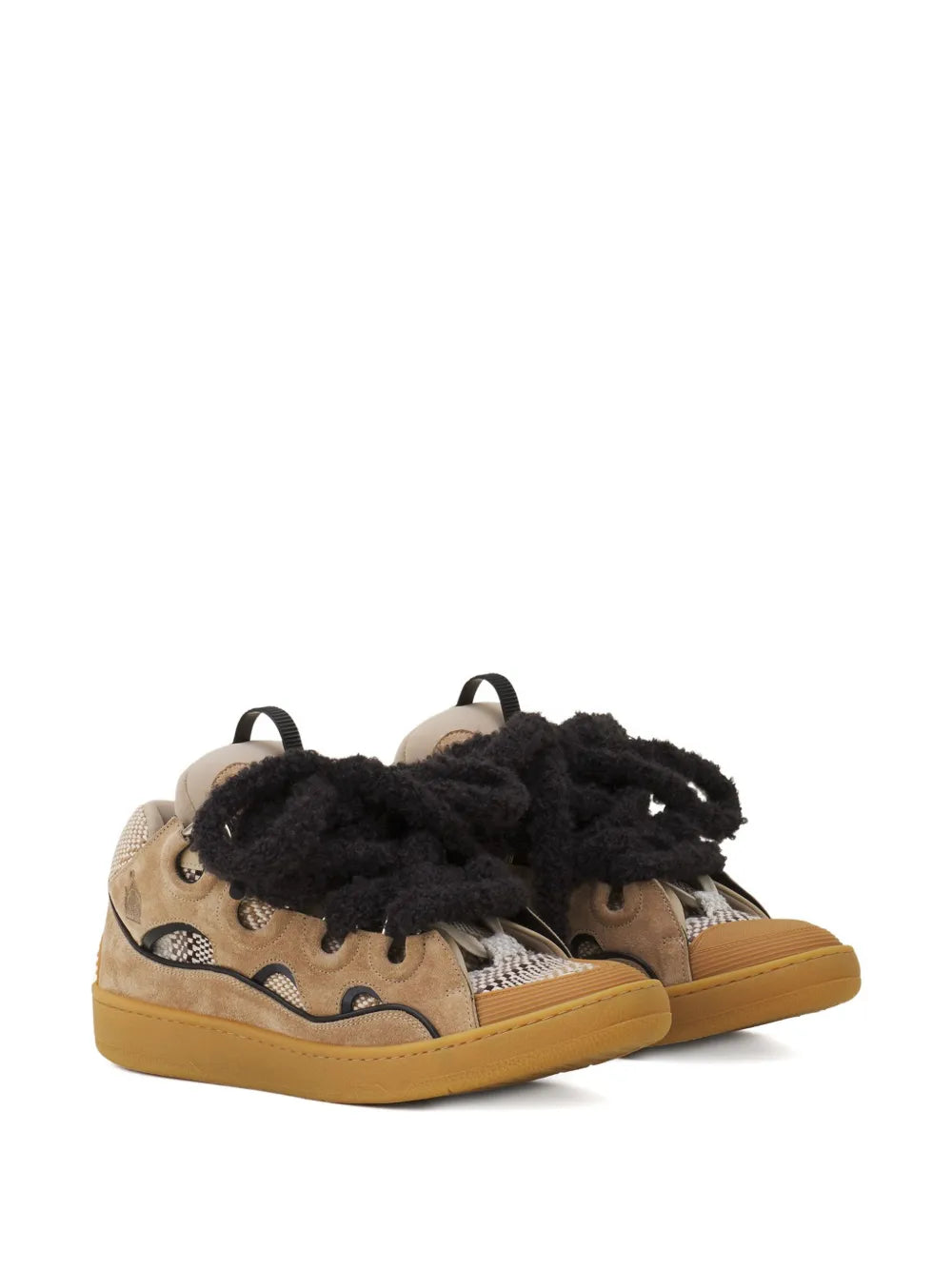 Lanvin Suede Shearling Sneakers