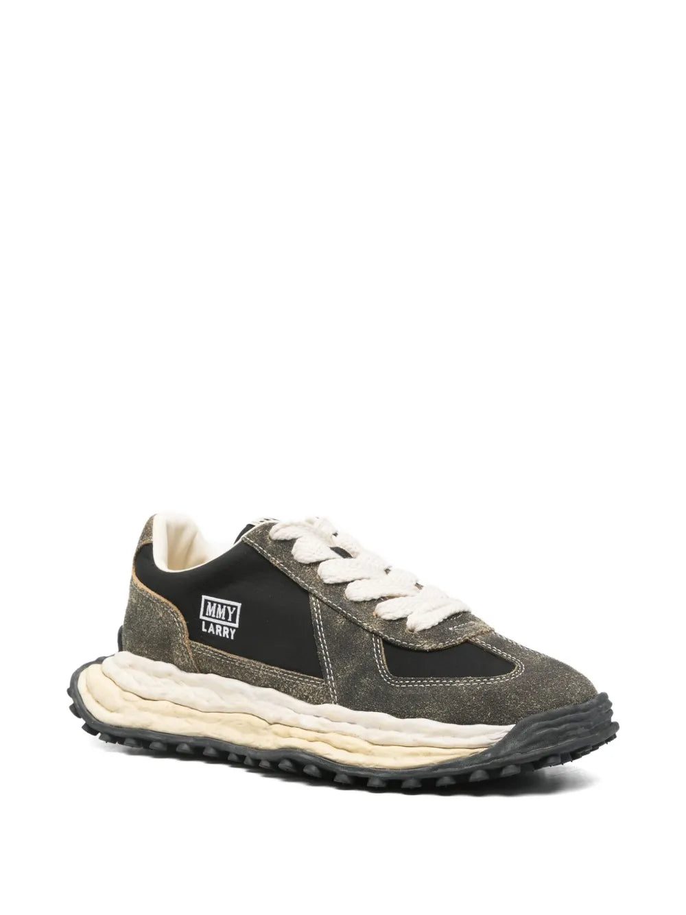 Maison Mihara Yasuhiro Larry Logo-Patch Suede Sneakers