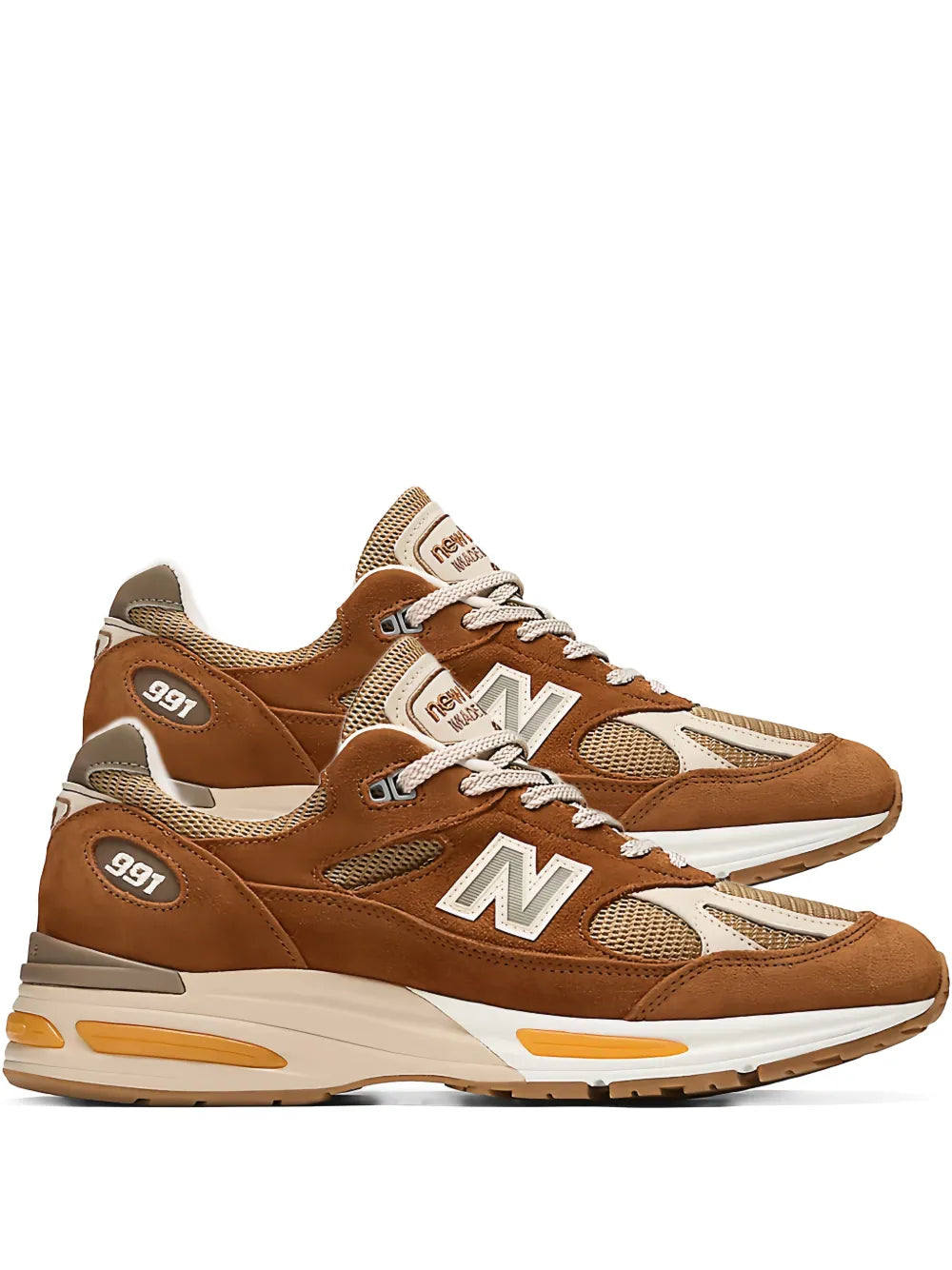 New Balance 991V2 Panelled Low-Top Sneakers