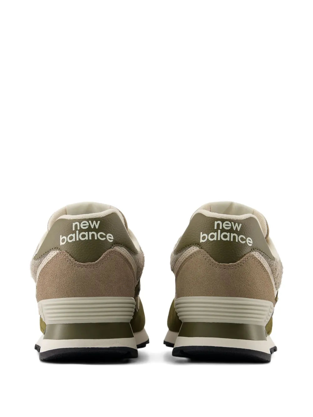 New Balance 574 Lace-Up Suede-Panelled Sneakers